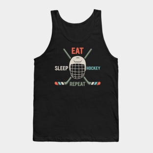 Eat Sleep Hockey Repeat Kids Adult Ice Hockey Gift For Men Women Tank Top